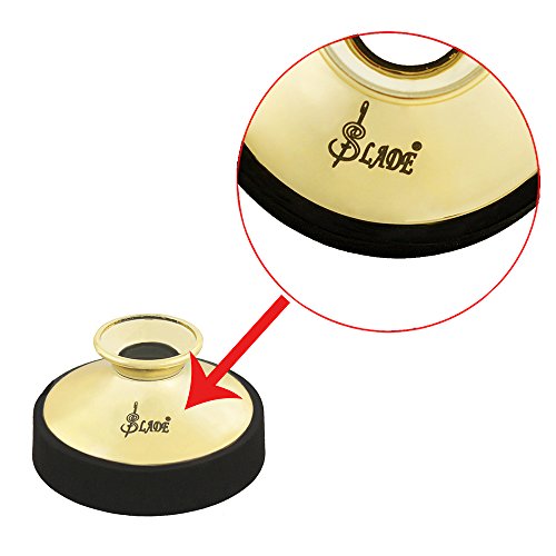 Festnight Silenciador Mute ABS leve para saxofone saxofone alto Sax (Gold)