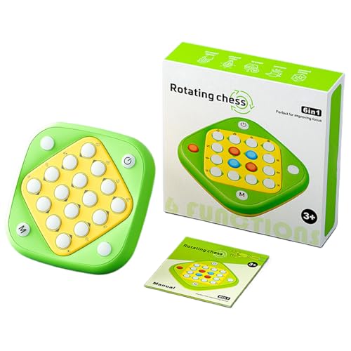 Juego de Ajedrez Completo, Tablero de ajedrez, Puzzle Estrategia Rotativa Multifunción para Adultos y 2 Jugadores