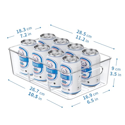 6 Pack Pantry Organizers and Storage,Clear Plastic Containers with 2 Dividers for Kitchen,Fridge Organization and Storage,Acrylic Bins for Pounches,Spice Packet,Snack organzier - Image 4