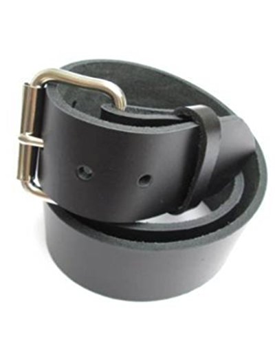 Dangerous Threads Big & Tall Mens Heavy Duty Black Leather Belt 1 3/4
