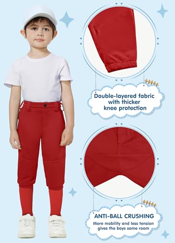 Image of MIVEI 2T 3T 4T 5T to 16Years Toddler Baseball Pants Youth Boys Tball Pants