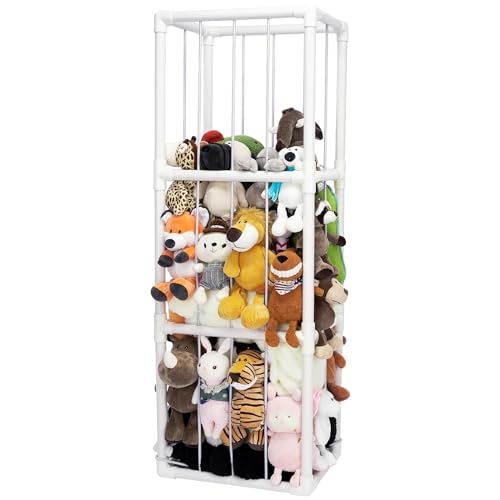 HAVEDAWN Original Stuffed Animal Zoo, Large Stuffed Animals Storage, Toy Storage Organizer for Plush Toy Holder, Perfect Stuffed Animals Ideas for Toddler Boys Girls, Nursery Play Room, White