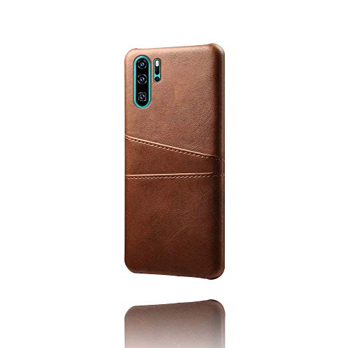 Funda tipo cartera para Huawei P30 Pro de piel sintética protectora (marrón)