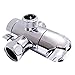 3 Way Shower Diverter Valve Mount 1/2-Inch, SYIDINZN Universal Handheld Shower Arm Diverter Splitter with Shower Head Holder for Handshower Showering Components - Chrome (Shower Arm Mount-A)