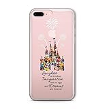 Cartoon Movie Character Themed Fan Art Clear Hybrid TPU Case for iPhone Range - Disney Themed Castle-iPhone 6 Plus (5.5