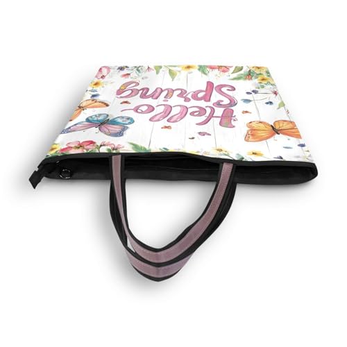 Image of Women Turtle Tote Bag Polyester Handbag Zippered Tote Bag Turtle Tote Purses,Summer Beach Tote Bag
