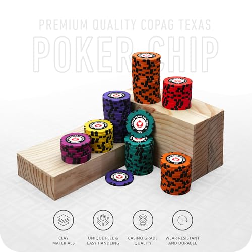 Image of CASINO KART Casinokart Copag GR Casino Poker Chip Set - 500 Chips with 2 Decks of Playing Cards & Dealer Button | Professional Poker Chipset