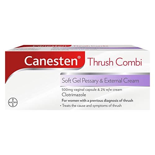 Canesten Thrush Combi Soft Gel Pessary & External Cream | Clotrimazole | Thrush Treatment | Complete Two-Step Thrush Treatment