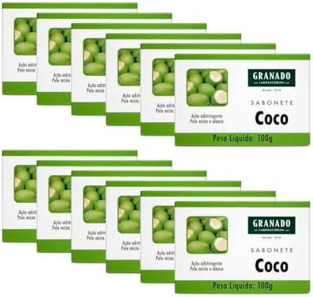 Granado Sabonete Tratamento, Coco, 100g, 12 Unidades