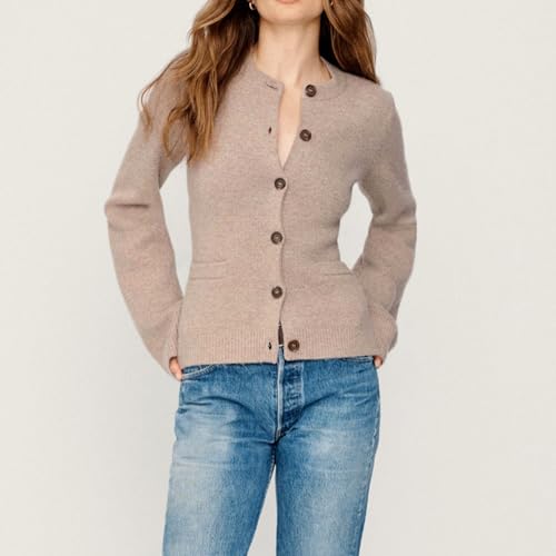 Women's Knit Cardigan Sweaters Casual Long Sleeve Open Front Button Down Lightweight Shrug Sweater Tops3