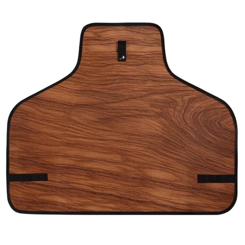 Delantal oscuro con textura de madera unisex ajustable