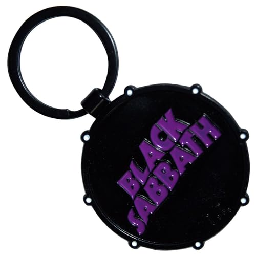 Black Sabbath Wavy Logo And Daemon Drum Double Sided Porte-Clés Keychain Size One Size