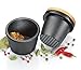 Zassenhaus Cast Iron Spice Grinder Set with Beech Wood Lid, Spice Mill, Herb and Seed Grinder, 3 Inches (Black)