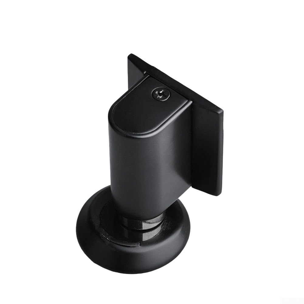 Butée de porte magnétique télescopique en zinc noir pour écart de 22mm, lot de 2