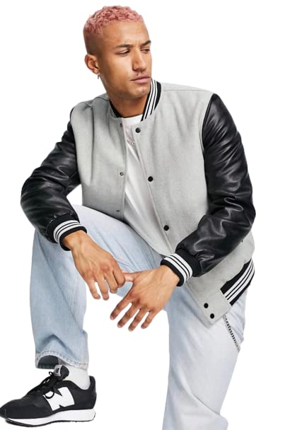 be savage Men's Regular Bomber Varsity Jacket-picture-15