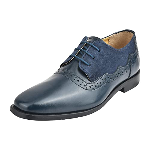 Libertyzeno Boys Genuine Leather Suede Kids Dress Shoes Amy Navy 1 Little Kid #TOP13
