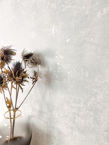 NEWROOM Papier peint Blanc Béton Intissé - Moderne Gris Clair Argent Ciment Métallique Industriel