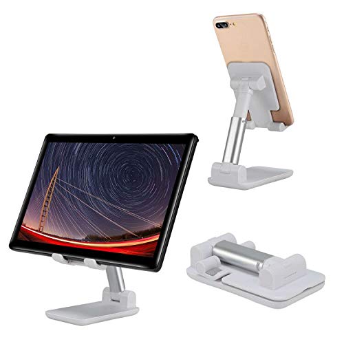 Qimaoo Tablet Ständer Verstellbare Tablet Halterung, Handy Ständer Universal Faltbarer Tablet Halter für Alle Tablet/Smartphones Cover
