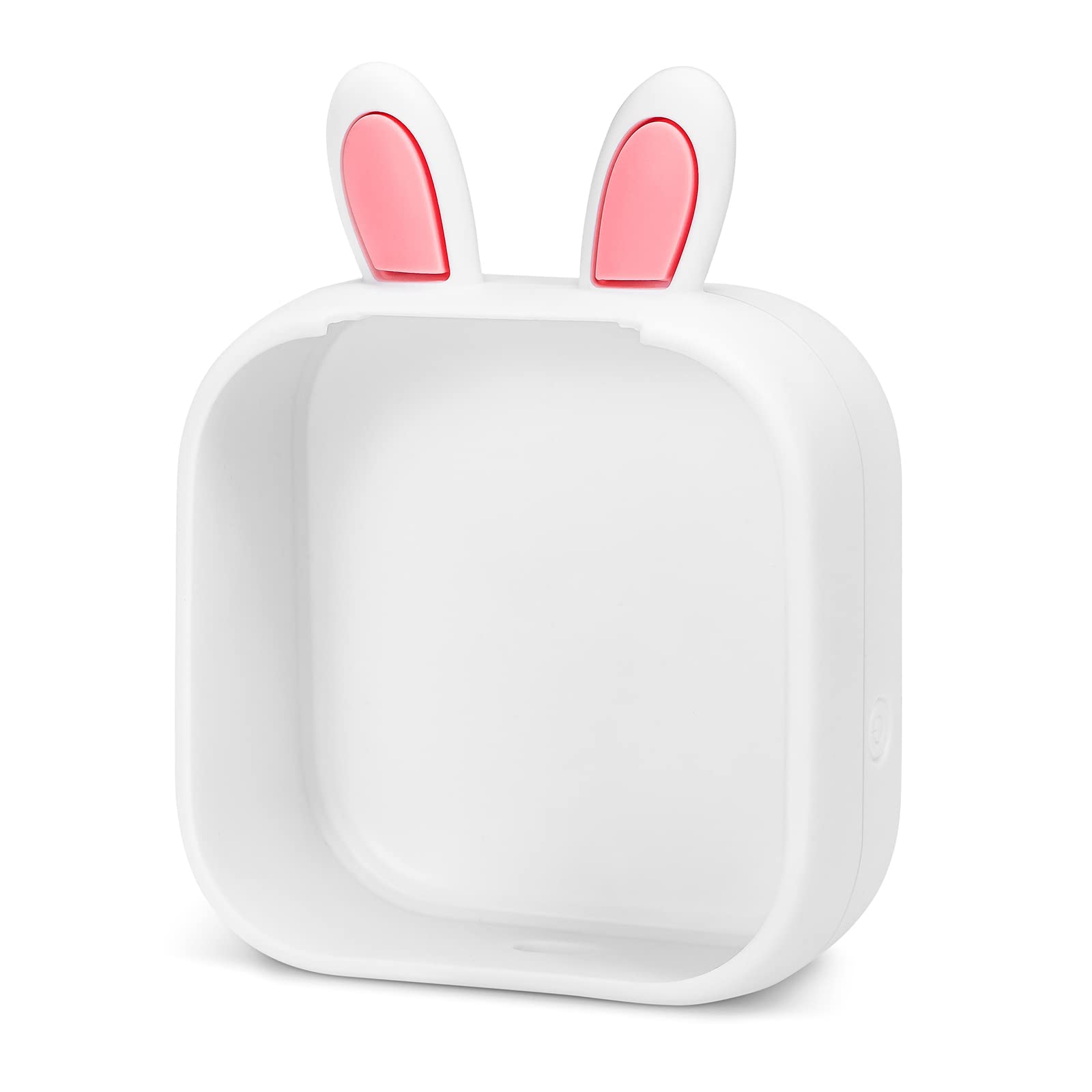ミニプリンター 転倒防止カバー シリコンポケット うさ耳 ホワイト ミニプリンター 転倒防止カバー シリコンポケット うさ耳 ホワイト