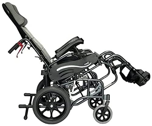 Karman Healthcare VIP515TP-18-E Foldable Tilt in Space, Diamond Black, 14" Rear Wheels and Elevating Legrests and 18" Seat Width by Karman Healthcare - Image 3