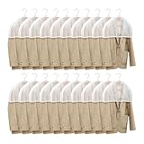 Kleidersäcke Set, 20 Stück Kleiderschutzhüllen Transparenter Staubschutz Kleidersäcke Schulter Schutzhüllen Staubschutz Schultercover für Blazer, Hemden, Schulterpolster Schutzhüllen, 60x30x5cm