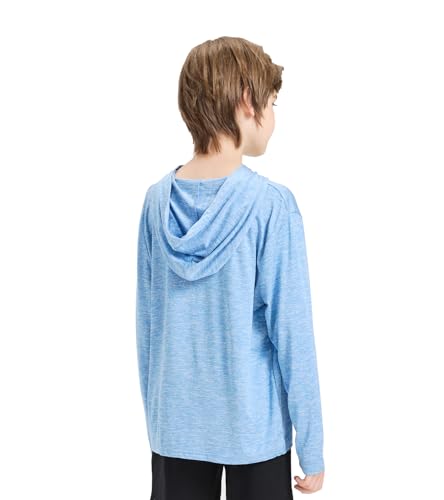 3 Pack Kids Quick-Dry Long Sleeve Hoodie Sweatshirts Boys Athletic Pullover Shirts for Everyday Wear and Sports3