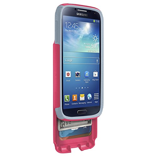 OTTERBOX COMMUTER SERIES Wallet Case for Samsung Galaxy S4 - Retail Packaging - Pink/Gray