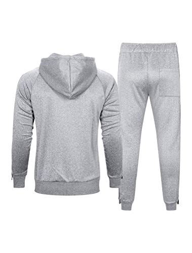 PASOK Men's Casual Tracksuit Set Long Sleeve Full-Zip Running Jogging Athletic Sweat Suits2