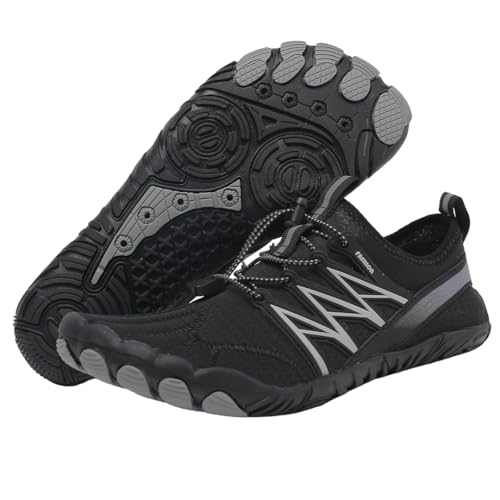 Peak Footwear Athlete Pro Barefoot Shoes for Men & Women – Minimalist Non-Slip Walking Shoes with Thin Flexible Sole, Wide Toe Box, Lightweight Comfort for Everyday Wear (Black, US Footwear Size System, Adult, Women, Numeric, Medium, 15)