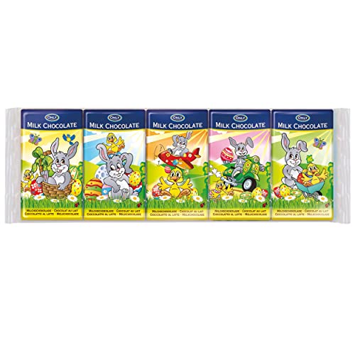 3 x 5 alleen paaschocolade, chocoladeborden, paaschocolade, ideaal als paasgeschenk of voor het paasnest of paasmand, plus paaskaart 225 g - Image 3