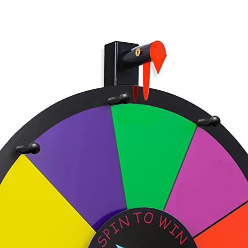 Hooomyai 15" Tabletop Spinning Prize Wheel 10 Slots With Durable Base Stand Spin Wheel For Prizes Dry Erase Prize Wheel With Dry Erase Markers And Eraser For Carnival Trade Show Party #TOP4