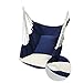 Hamak na świeżym powietrzu Hamak krzesło wiszące liny krzesło krzesło siedzenia z 2 poduszkami do ogrodu kryty na zewnątrz modne hamak huśtawki Hamak kempingowy (Color : Blue)