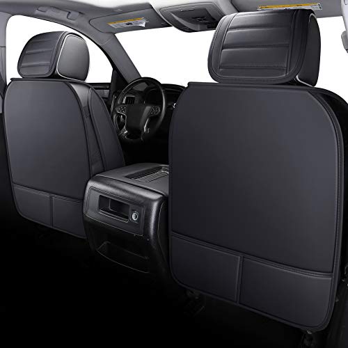 Yiertai For Chevy Chevrolet Silverado Gmc Sierra Car Seat Covers Fit 2007-2023 2024 1500/2500/3500Hd Truck Waterproof Leather Crew Double Extended Cab Cushion Covers(5 Pcs Full Set/Black) #TOP1