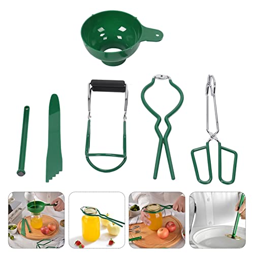 Kit de enlatado de acero inoxidable con embudo de conservación y llave de tarro para mermelada 6