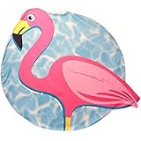 Color: rosa y azul Jet Lag VO1307 - Toalla de playa (150 cm), diseño de flamenco, color rosa y azul