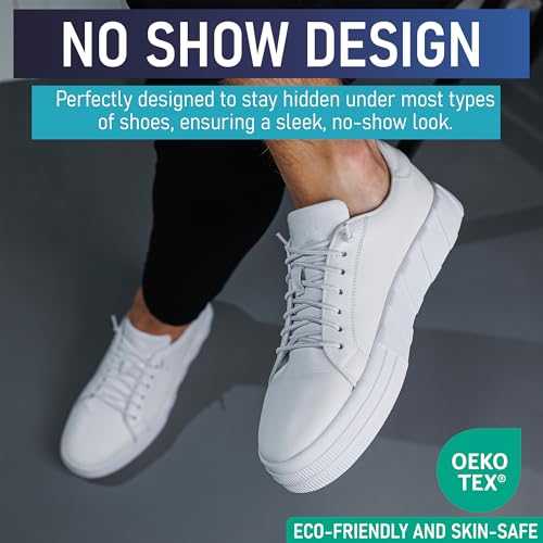 Image of PhysFlex No Show Socks for Women & Men - Low Cut, Flat Boat Line, Athletic Running & Casual Liner Socks (6 /3 Pairs)