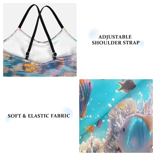 Girl's One Piece Swimsuit Underwater World Fishes Beach Bathing Swimwear3