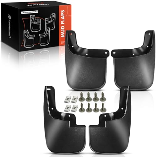A-Premium Mud Flaps Compatible with Chevy Colorado (Not Fit ZR2) & GMC Canyon, 2015-2022, No Drilling Required Mud Guards with Hardware Accessories, Set of 4 Front and Rear