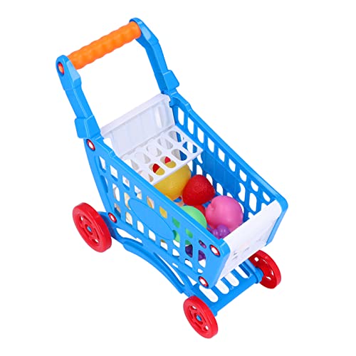 Rcniso Juego de Carrito de Compras Educativo para Niños, Juguete Interactivo de Desarrollo de Aprendizaje para Uso de Juguetes de Simulación (Azul)