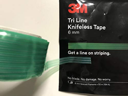 3M Tri Line Knifeless Tape - 6mm - 50m (164ft) Dreiteiliges Tape, das schmale Zierstreifen in absolut gleichmäßigen Breiten über die gesamte (Fahrzeug-) Länge gewährleistet.
