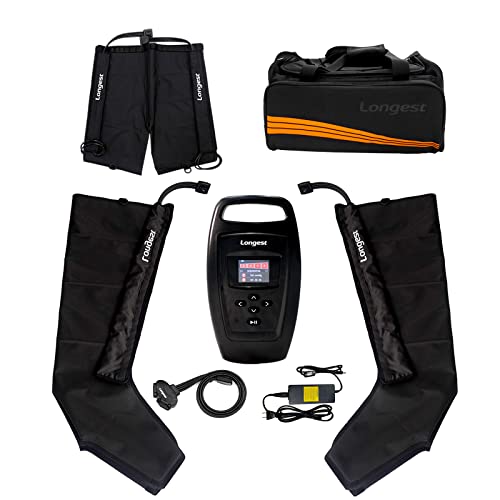 LONGEST Lymphedema Pumps 2 Legs & Hip Foot Compression Massager Air Compression Boots Leg Recovery System for Swelling, Circulation & Pain Medium