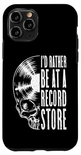 Vinyl Records LP�R���N�^�[ Be At A Record Store Music Skull �X�}�z�P�[�X iPhone 11 Pro �p