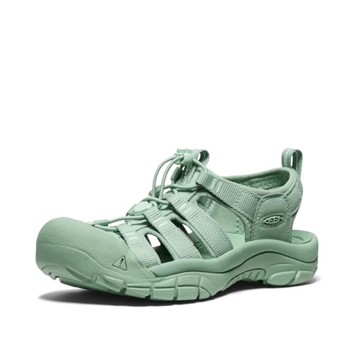 KEEN Womens Newport H2 Closed Toe Water Sandals Monochrome/Granite Green 8