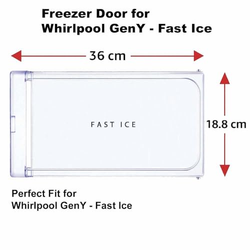 Image of Freezer Door /Refrigerator Compatible for Whirlpool Single door Gen-y | Transparent (Round Lock) Match (Size 36x18.8CM) Replacement Parts