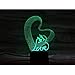 Produktbild Love Heart 3D Acryl Nachtlicht Usb Schlafleuchte 3Aa Batterie Power Tischlampe Schlafzimmer Dekor Kinder Geschenk Remote Telefon Bluetooth Steuerfarbe