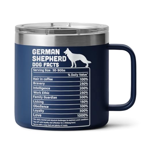 Taza de acero inoxidable 14oz con diseño de pastor alemán miniatura 1