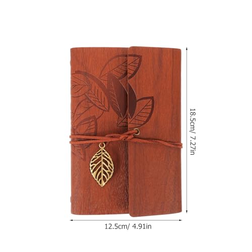 EXQUIMEUBLE 活?記事 携帯用プランナーノートパッド 軽量収納便利 レトロデザイン丸角製 カバー付き管理ダイアリーメモ帳 学校 オフィス 家用