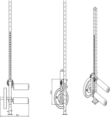 Extension de jambe assis réglable 18mm pour musculation