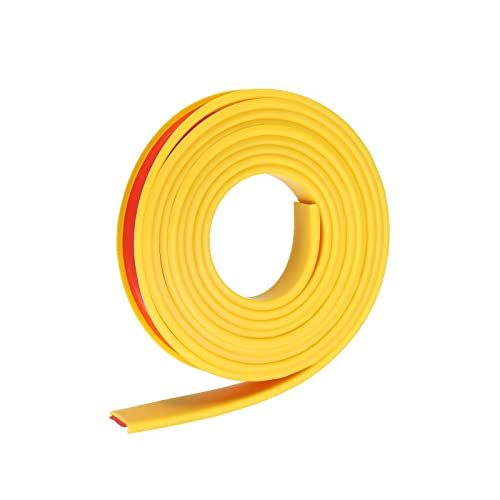 Image of uxcell U Shape Furniture Edge Banding, 3 Meters Self Adhesive Flexible Edging Trim, 5x18mm TPE Edge Guards for Cabinets Furniture Repair Restoration, Yellow