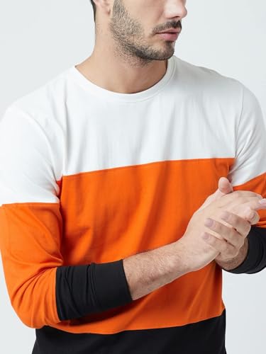 Image of Walter Jackson Cotton Full Sleeves Round Neck Stylish Multicolor T Shirt for Man - Regular fit Trending Designer Tshirt